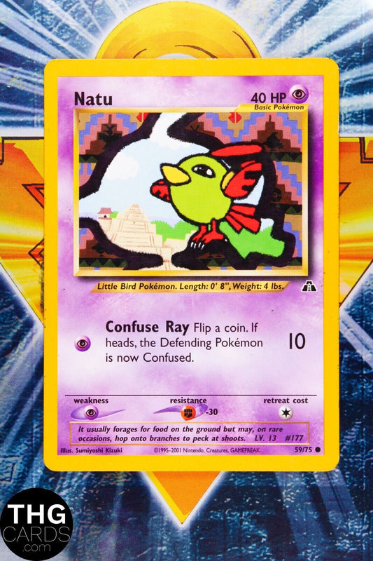 Natu 59/75 Common Neo Discovery Pokemon Card