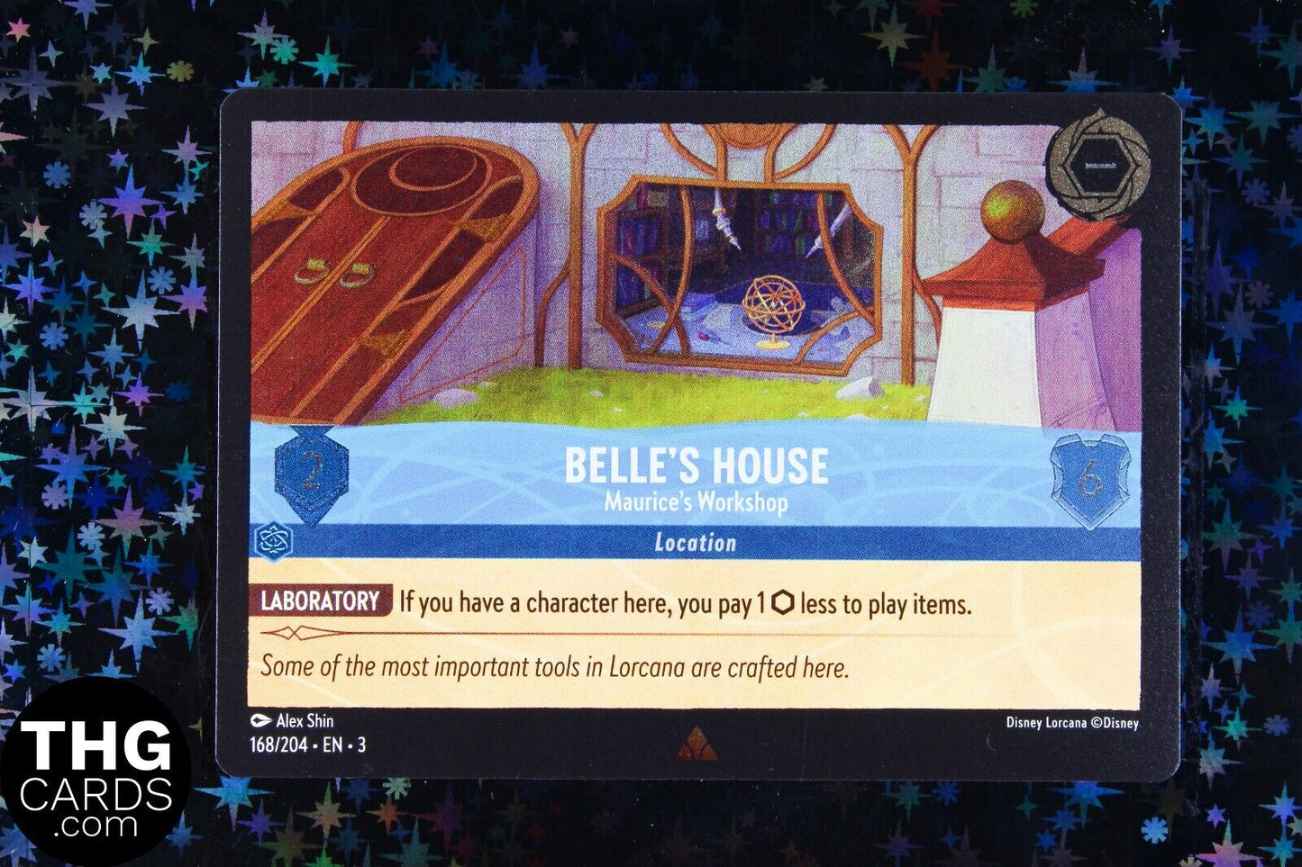 Belle's House, Maurice's Workshop 168/204 Rare Foil Lorcana Card EN3