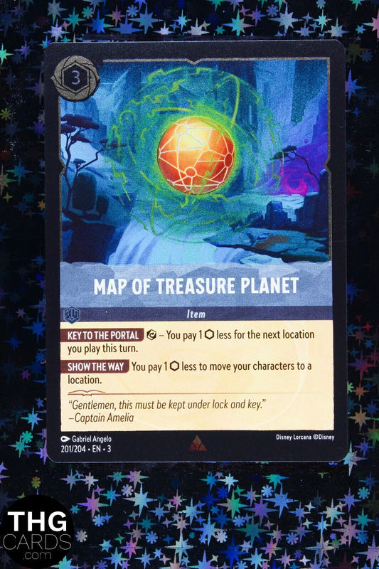 Map of Treasure Planet 201/204 Rare Foil Lorcana Card EN 3