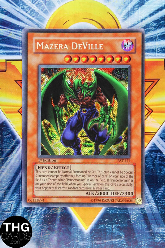 Mazera DeVille AST-111 1st Edition Secret Rare Yugioh Card 1