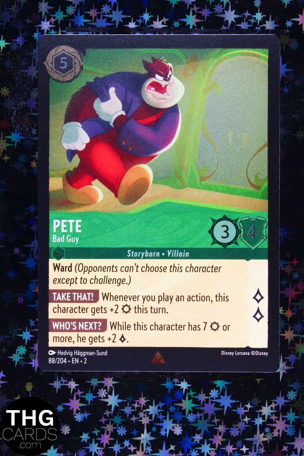 Pete, Bad Guy 88/204 Rare Foil Lorcana Card EN 2