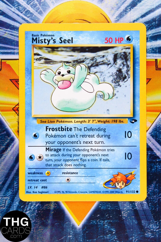 Misty's Seel 91/132 Common Gym Challenge Pokemon Card