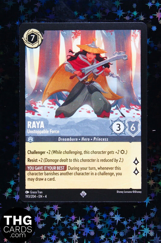 Raya, Unstoppable Force 193/204 Super Rare Lorcana Card EN 4