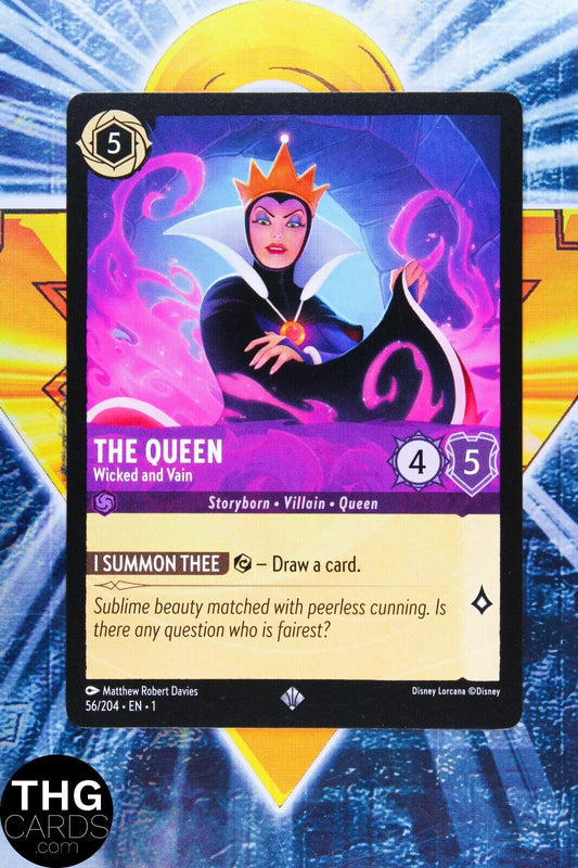 The Queen, Wicked and Vain 56/204 Super Rare Lorcana First Chapter Card