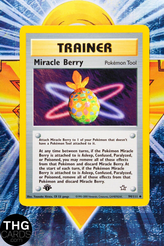 Miracle Berry 94/111 1st Edition Uncommon Neo Genesis Pokemon Card