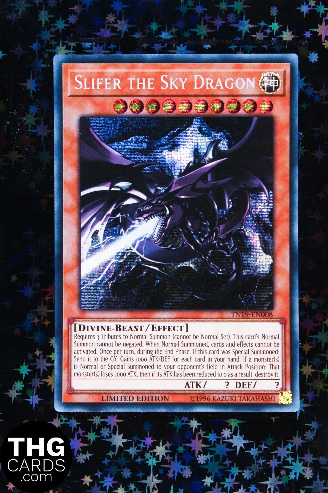 Slifer the Sky Dragon TN19-EN008 Limited Edition Secret Rare Yugioh Card