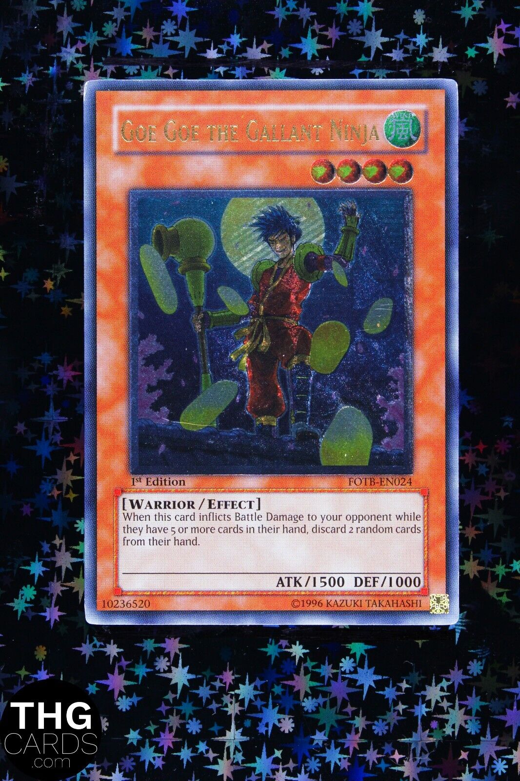 Goe Goe The Gallant Ninja FOTB-EN024 1st Edition Ultimate Rare Yugioh Card