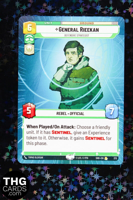 General Rieekan 372 Hyperspace Rare Star Wars Unlimited Card SHD