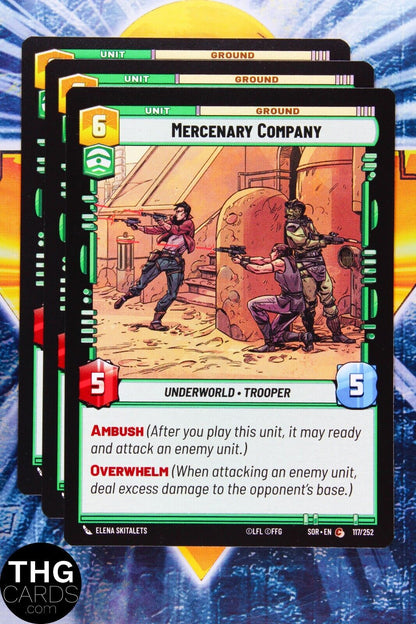 Mercenary Company 117/252 Common Star Wars Unlimited Card Playset