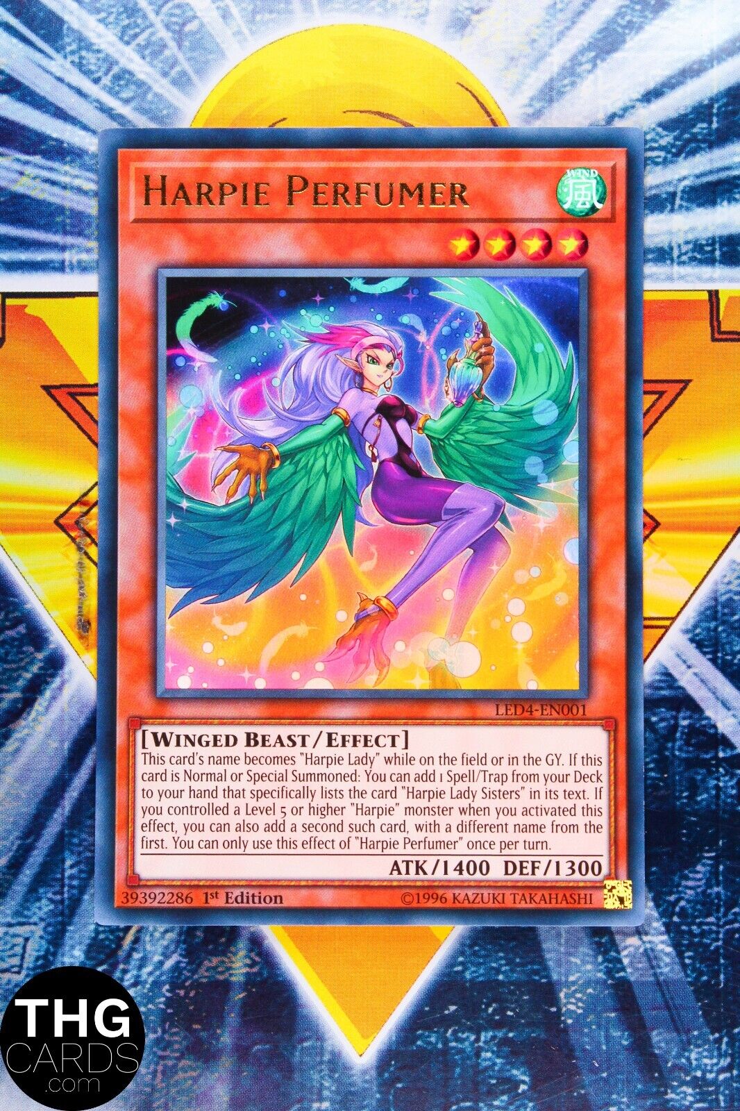 Harpie Perfumer LED4-EN001 1st Edition Ultra Rare Yugioh Card