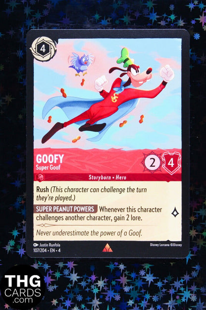 Goofy, Super Goof 107/204 Rare Lorcana Card EN 4