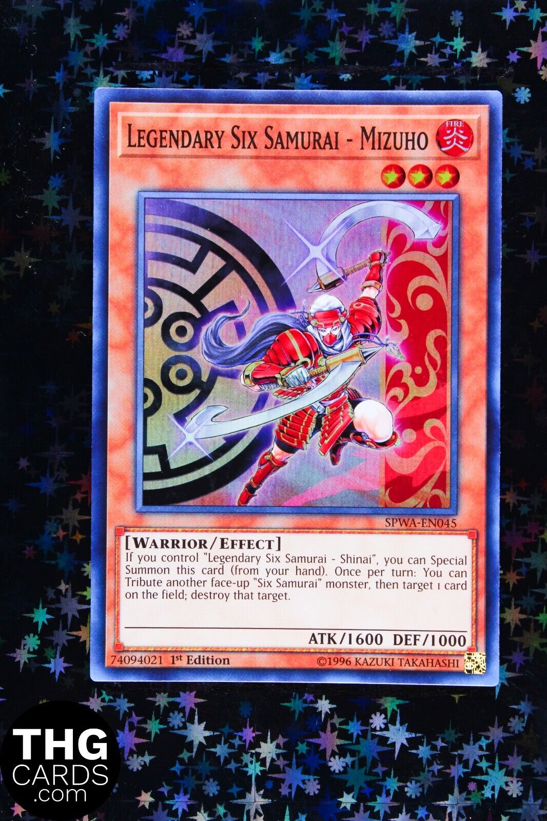 Legendary Six Samurai - Mizuho SPWA-EN045 1st Edition Super Rare Yugioh Card