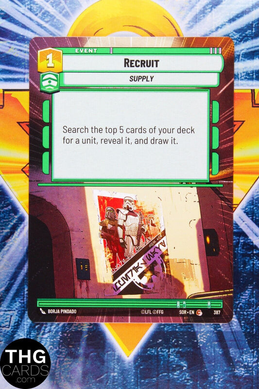 Recruit - Supply 387 Common Hyperspace Star Wars Unlimited Card