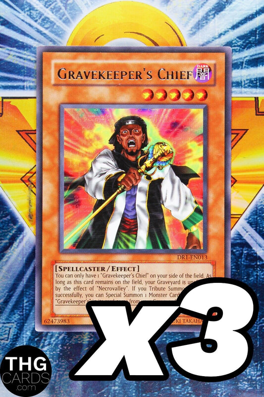 Gravekeeper's Chief DR1-EN013 Rare Yugioh Card PLAYSET