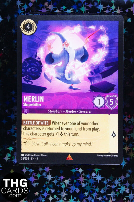 Merlin, Shapeshifter 53/204 Rare Lorcana Card EN 2