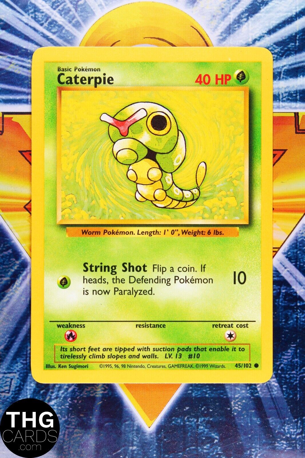 Caterpie 45/102 Common Base Set Pokemon Card