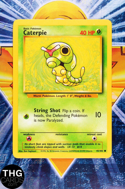 Caterpie 45/102 Common Base Set Pokemon Card