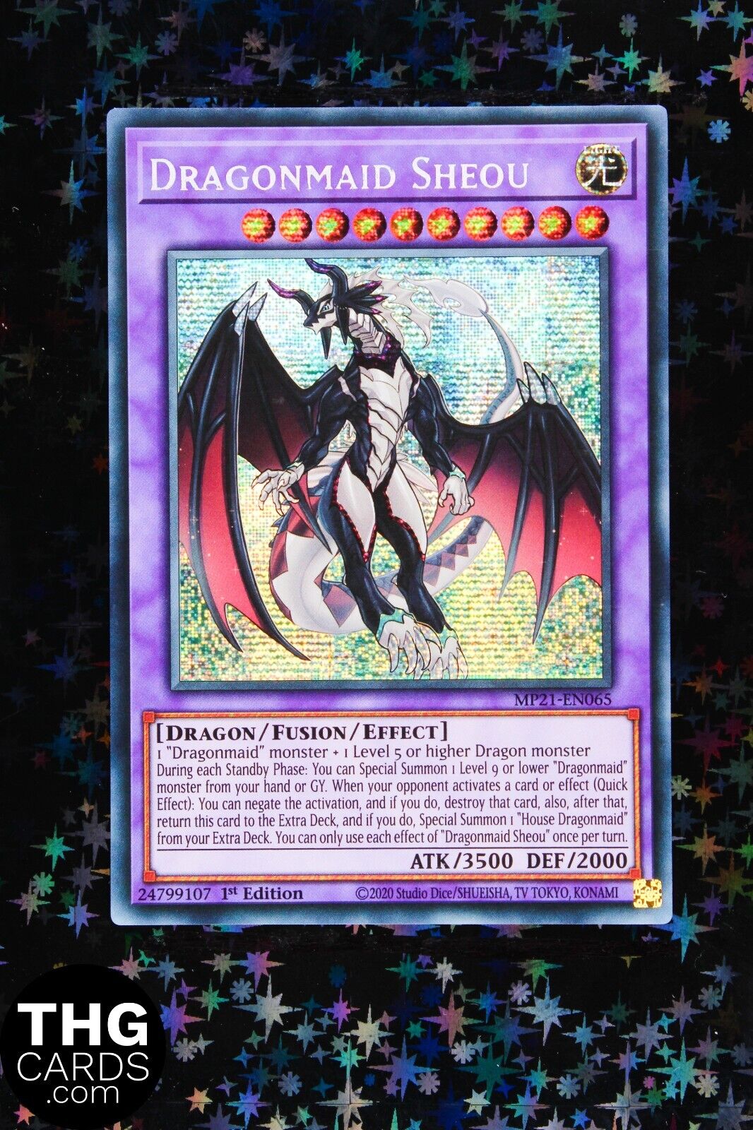 Dragonmaid Sheou MP21-EN065 1st Edition Secret Rare Yugioh Card