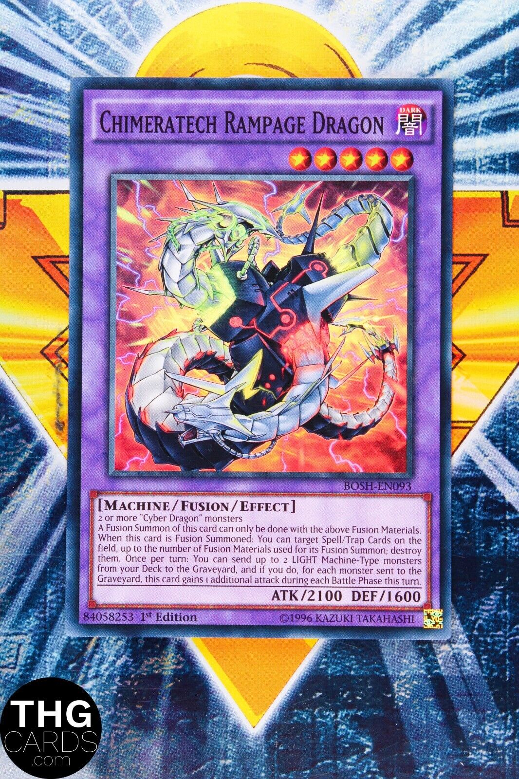 Chimeratech Rampage Dragon BOSH-EN093 1st Edition Super Rare Yugioh Card