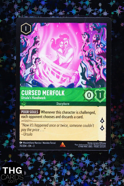 Cursed Merfolk, Ursula's Handiwork 70/204 Rare Lorcana Card EN 3