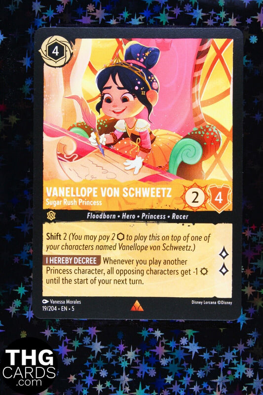 Vanellope von Schweetz, Sugar Rush Princess 19/204 Rare Lorcana Card EN 5