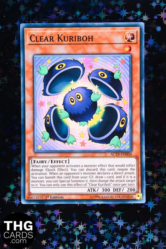 Clear Kuriboh AC19-EN004 1st Edition Super Rare Yugioh Card