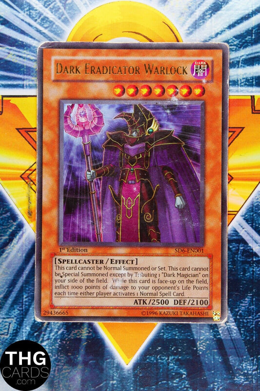 Dark Eradicator Warlock SD6-EN001 1st Edition Ultra Rare Yugioh Card 1