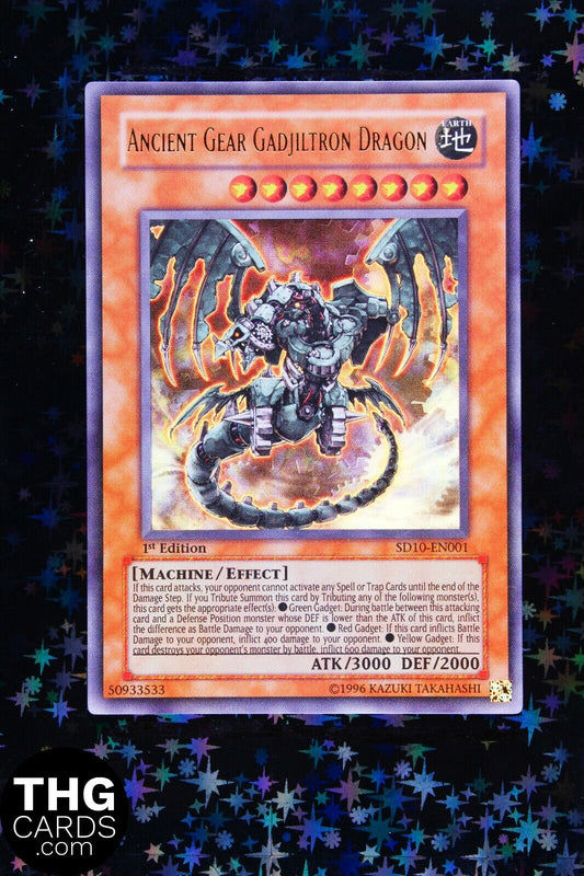 Ancient Gear Gadjiltron Dragon SD10-EN001 1st Edition Ultra Rare Yugioh Card