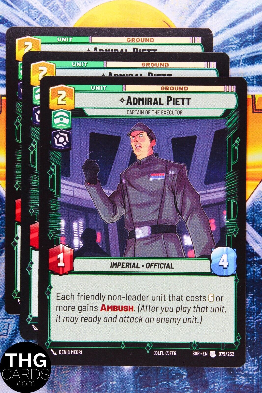 Admiral Piett 079/252 Uncommon Star Wars Unlimited Card Playset