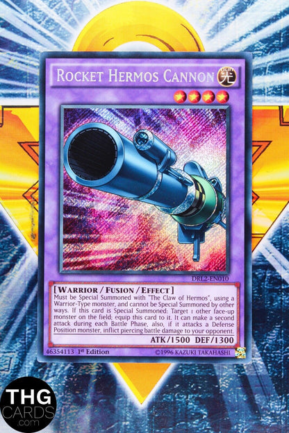 Rocket Hermos Cannon DRL2-EN010 1st Edition Secret Rare Yugioh Card