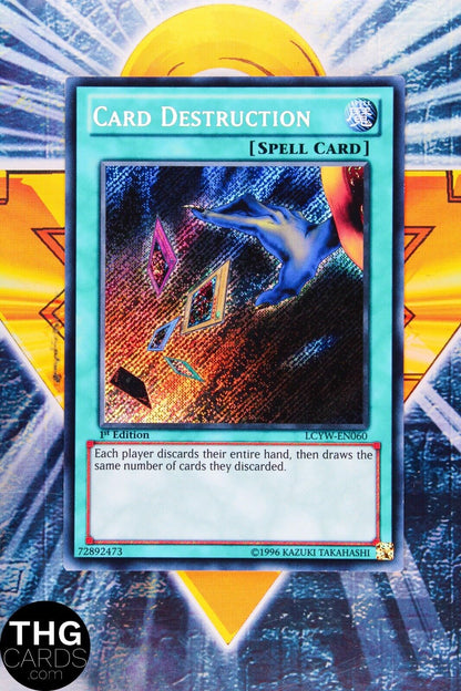 Card Destruction LCYW-EN060 1st Edition EURO Secret Rare Yugioh Card