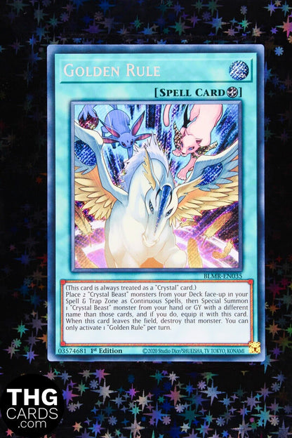 Golden Rule BLMR-EN035 1st Edition Secret Rare Yugioh Card