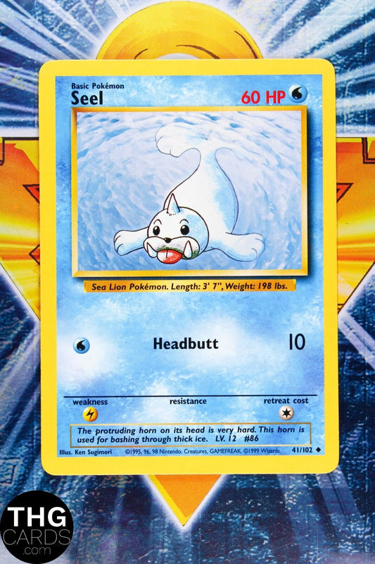 Seel 41/102 Uncommon Base Set Pokemon Card