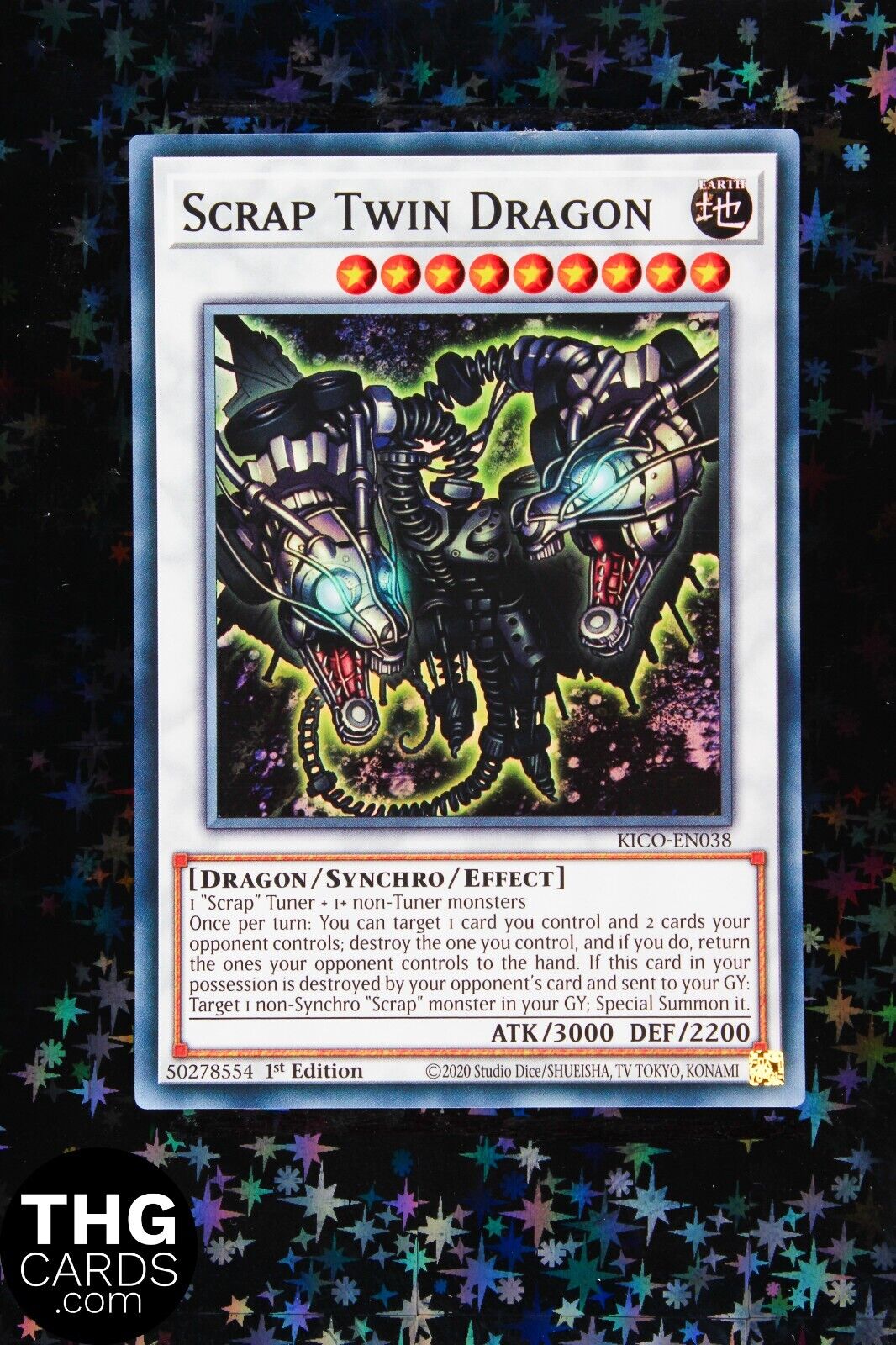 Scrap Twin Dragon KICO-EN038 1st Super Rare Yugioh Card