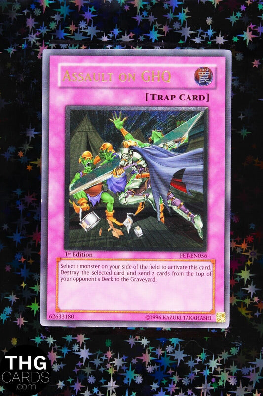 Assault On GHQ FET-EN056 1st Edition Ultimate Rare Yugioh Card