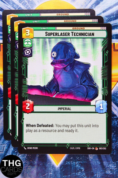 Superlaser Technician 083/252 Common Star Wars Unlimited Card Playset