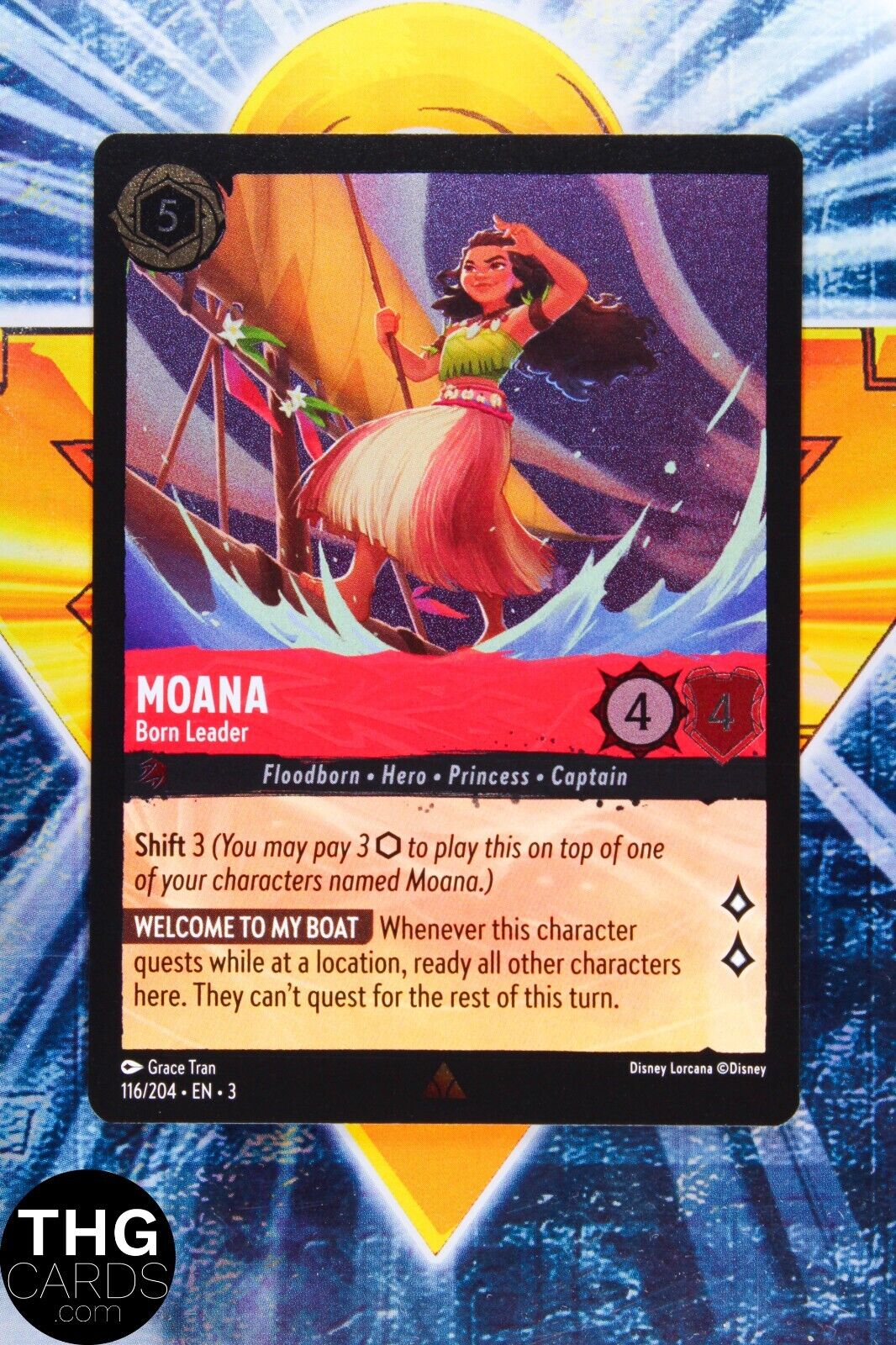 Moana, Born Leader 116/204 Rare Foil Lorcana Into the Inklands Card