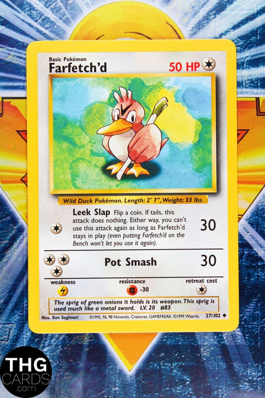 Farfetch'd 27/102 Uncommon Base Set Pokemon Card