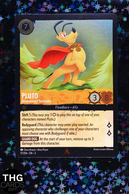 Pluto, Determined Defender 17/204 Rare Foil Lorcana Card EN 3