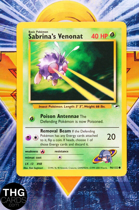 Sabrina's Venonat 96/132 Common Gym Heroes Pokemon Card