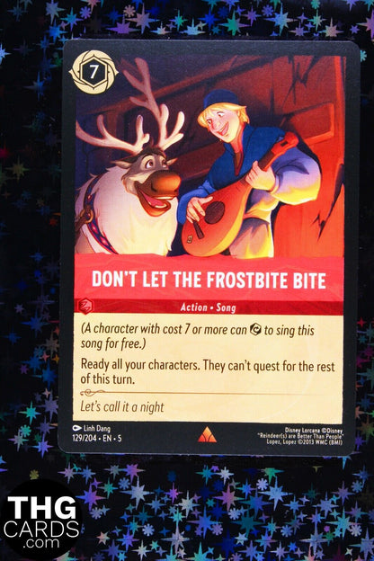 Don't Let the Frostbite Bite 129/204 Rare Lorcana Card EN 5