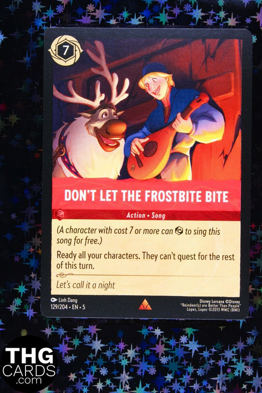 Don't Let the Frostbite Bite 129/204 Rare Lorcana Card EN 5