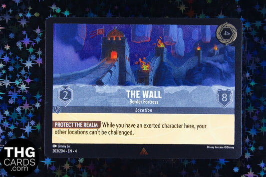 The Wall, Border Fortress 203/204 Foil Rare Lorcana Card EN4