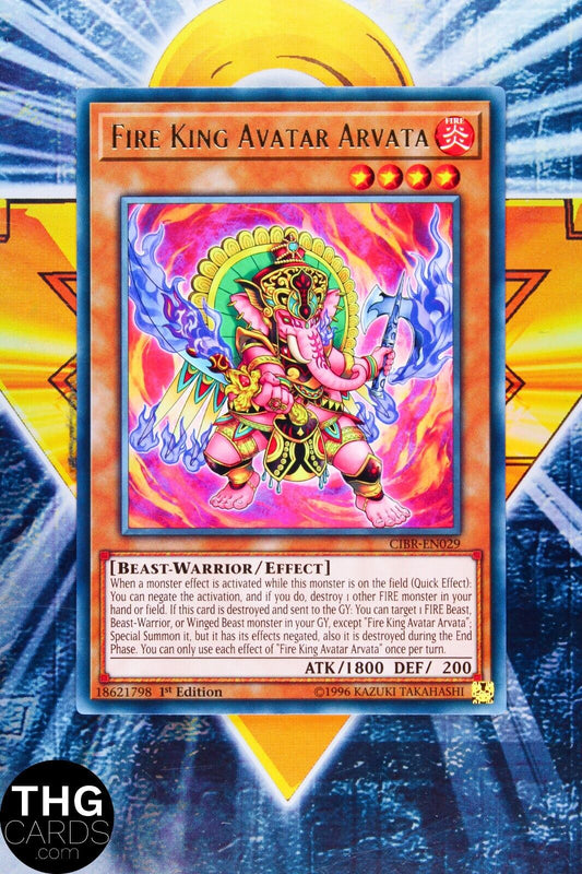 Fire King Avatar Arvata CIBR-EN029 1st Edition Rare Yugioh Card