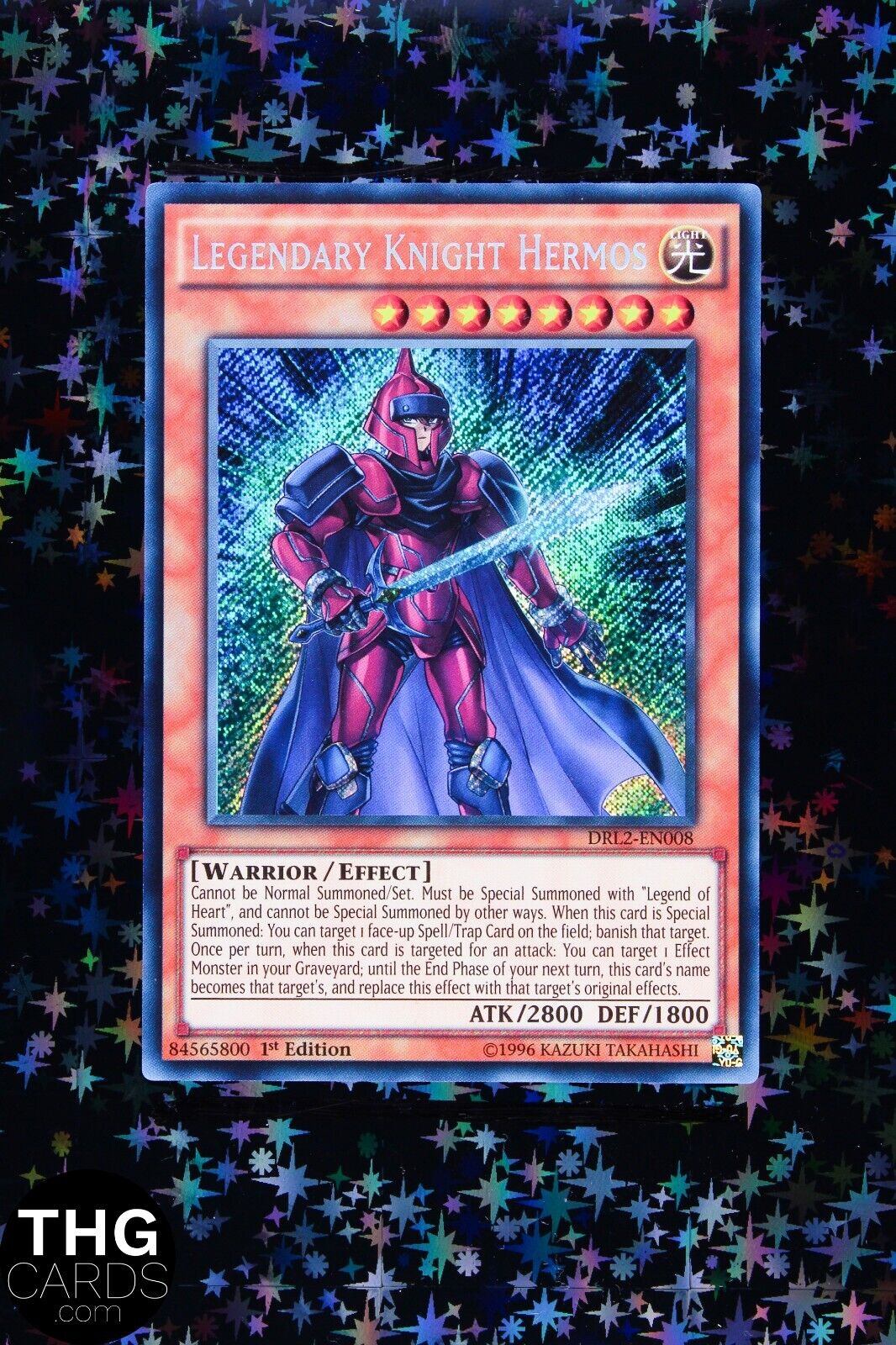 Legendary Knight Hermos DRL2-EN008 1st Edition Secret Rare Yugioh Card