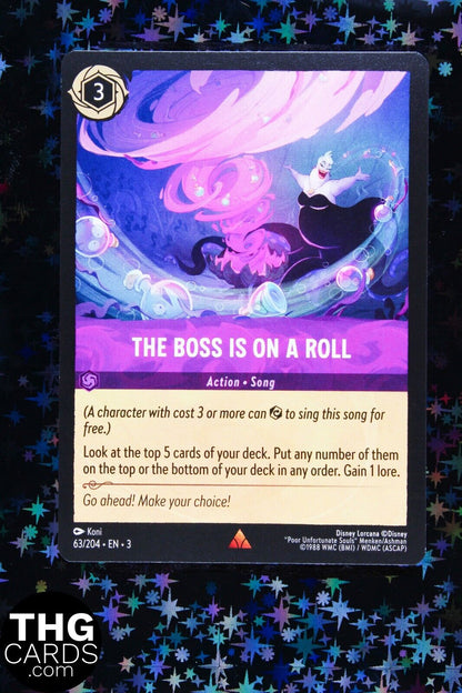 The Boss is on a Roll 63/204 Rare Lorcana Card EN3