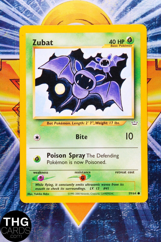 Zubat 59/64 Common Neo Revelation Pokemon Card