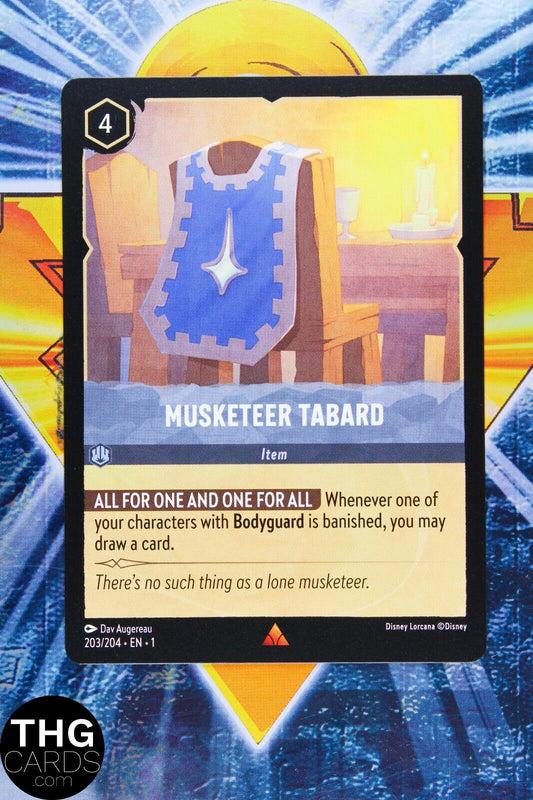 Musketeer Tabard 203/204 Rare Lorcana First Chapter Card