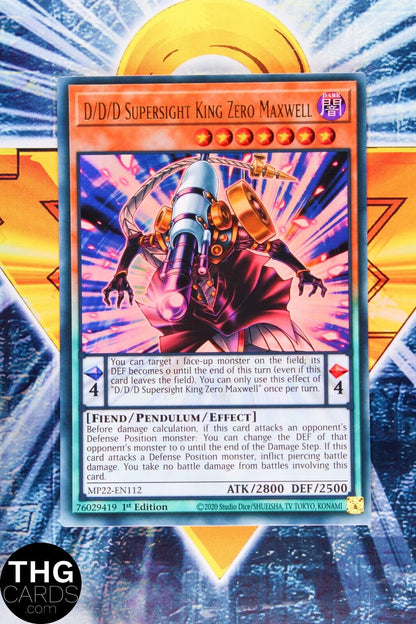 D/D/D Supersight King Zero Maxwell MP22-EN112 1st Ultra Rare Yugioh Card Playset