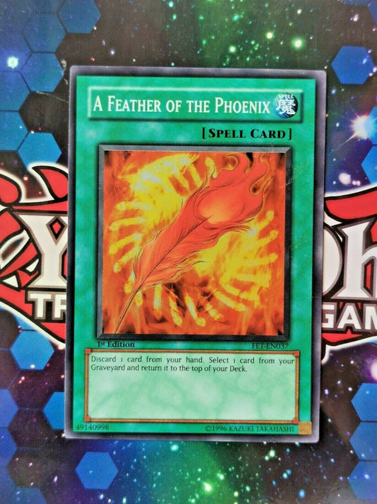 A Feather of the Phoenix FET-EN037 1st Edition Super Rare Yugioh Card